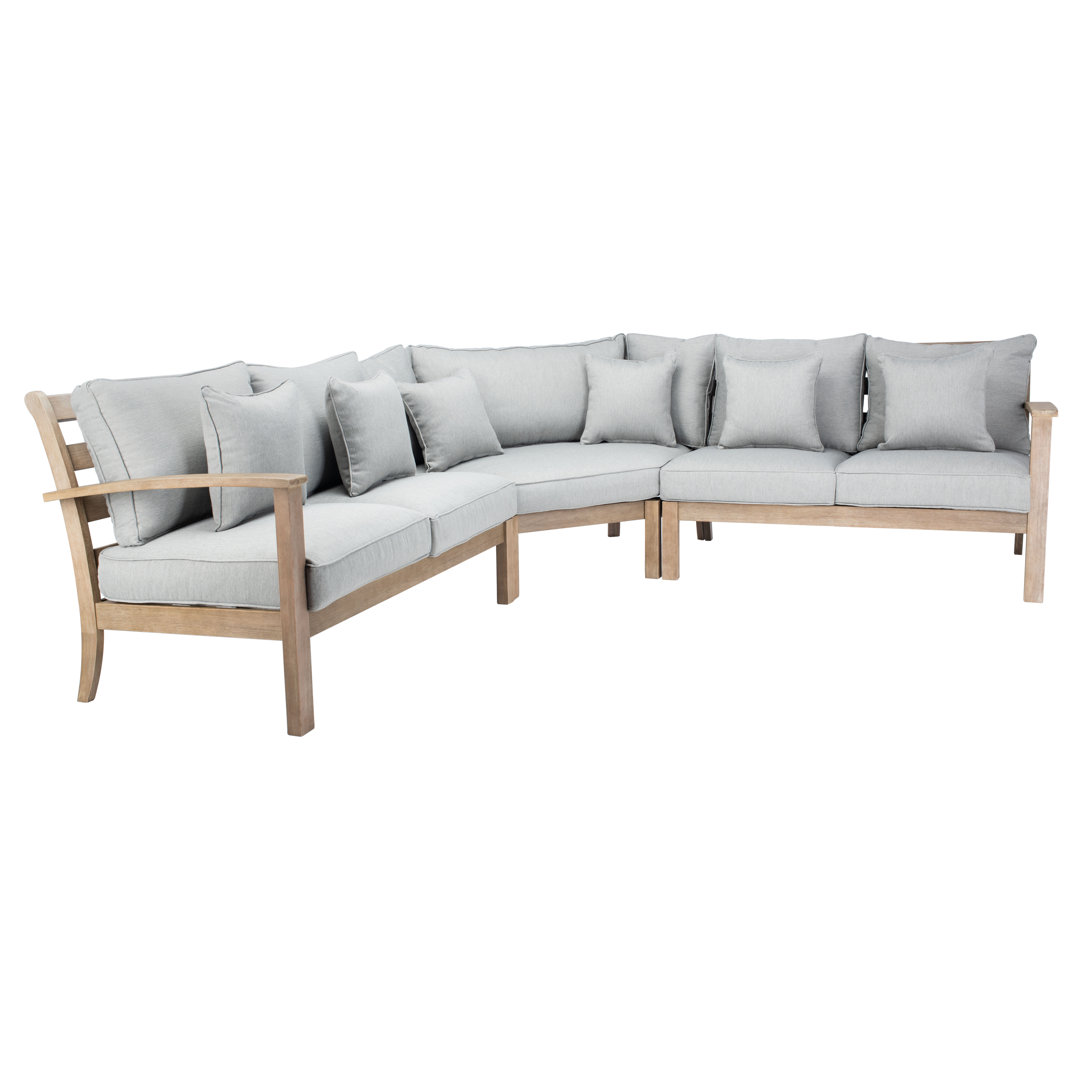 Vergara Outdoor U-Shaped Patio Sectional with Cushions